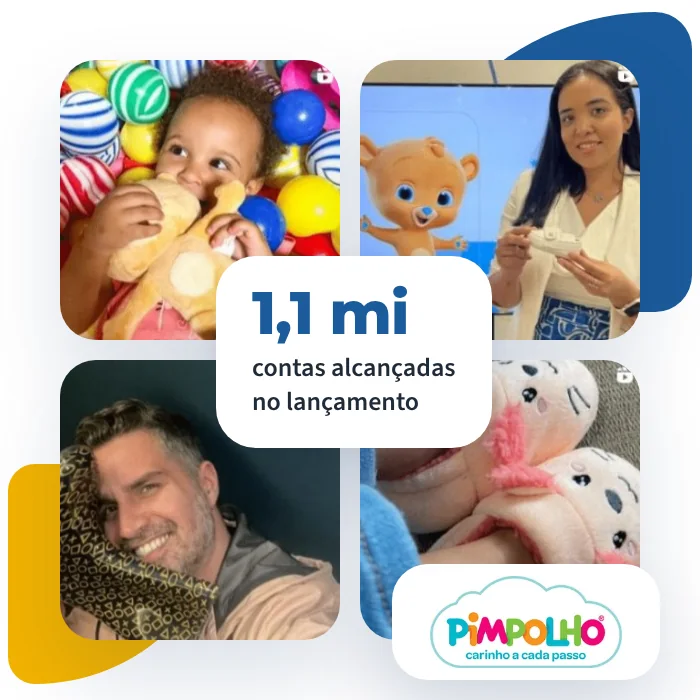 Publicações de influenciadores no lançamento do showroom da Pimpolho